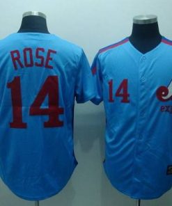 Mitchell and Ness Expos #14 Pete Rose Blue Stitched Throwback MLB Jersey