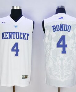 Wildcats #4 Rajon Rondo White Basketball Stitched NCAA Jersey