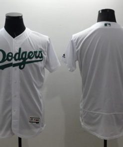 Dodgers Blank White Celtic Flexbase Authentic Collection Stitched MLB Jersey