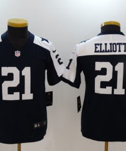 Youth Dallas Cowboys #21 Ezekiel Elliott Navy Blue Vapor Untouchable Limited Stitched NFL Jersey