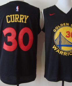 Men's Nike Golden State Warriors #30 Stephen Curry Black New Fashion Stitched NBA Jersey