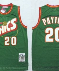 Mitchell And Ness Thunder #20 Gary Payton Green SuperSonics Stitched NBA Jersey