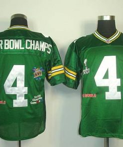 Mitchell And Ness Packers #4 SuperBowl Champs Green Stitched NFL Jersey