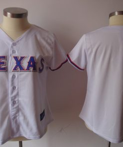 Rangers Blank White Women's Fashion Stitched MLB Jersey