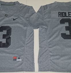 Crimson Tide #3 Calvin Ridley Gridiron Gray Limited Stitched NCAA Jersey