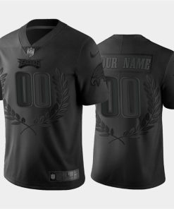 Men's Philadelphia Eagles Customized Black MVP Stitched NFLJersey