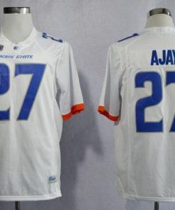 Broncos #27 Jay Ajayi White Stitched NCAA Jersey