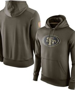Men's San Francisco 49ers Nike Olive Salute To Service KO Performance Hoodie