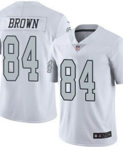 Men's Oakland Raiders #84 Antonio Brown White Limited Rush Stitched NFL Jersey
