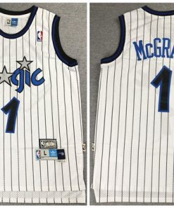 Men's Orlando Magic #1 Tracy McGrady White Throwback Stitched NBA Jersey