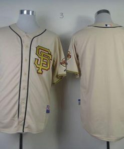 Giants Blank Cream Gold No. Stitched MLB Jersey