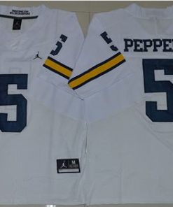 Wolverines #5 Jabrill Peppers White Jordan Brand Elite Stitched NCAA Jersey