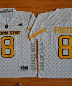 Sun Devils #8 D. J. Foster New White Stitched NCAA Jersey