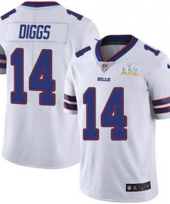 Men's Buffalo Bills #14 Stefon Diggs White 2021 Super Bowl LV Stitched NFL Jersey
