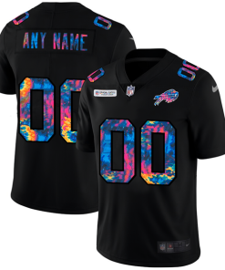 Men's Buffalo Bills Custom 2020 Black Crucial Catch Limited Stitched Jersey