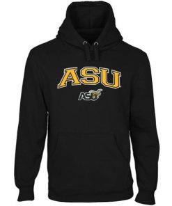Alabama State Hornets Logo Arch Applique Pullover Hoodie Black