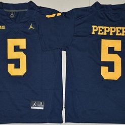Wolverines #5 Jabrill Peppers Navy Blue Jordan Brand Stitched NCAA Jersey