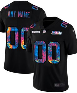 Men's Seattle Seahawks ACTIVE PLAYER Custom 2020 Black Crucial Catch Limited Stitched NFL Jersey
