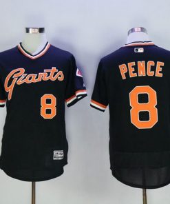 Giants #8 Hunter Pence Black Flexbase Authentic Collection Cooperstown Stitched MLB Jersey