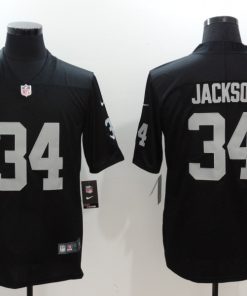 Men's Oakland Raiders #34 Bo Jackson Black Vapor Untouchable Player Limited Jersey