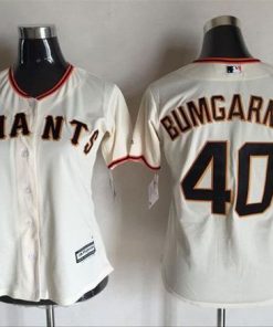 Giants #40 Madison Bumgarner Cream Women's Home Stitched MLB Jersey