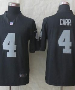 Nike Raiders #4 Derek Carr Black Team Color Men's Stitched NFL Game Jersey
