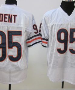 Mitchell and Ness Bears #95 Richard Dent White Stitched NFL Jersey