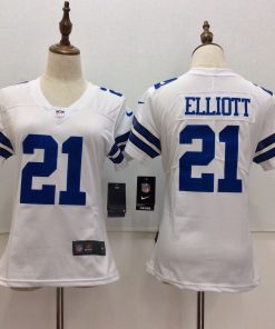 Women's Nike Dallas Cowboys # 21 Ezekiel Elliott White Vapor Untouchable Player Limited Stitched NFL Jersey