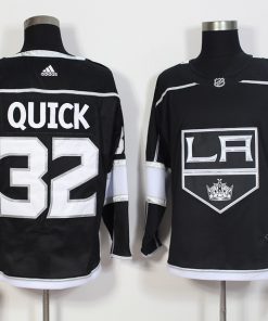 Men's Adidas Los Angeles Kings #32 Jonathan Quick Black Stitched NHL Jersey