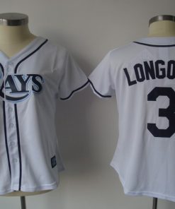 Rays #3 Evan Longoria White Women's Fashion Stitched MLB Jersey