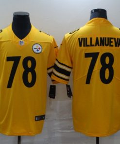 Men's Pittsburgh Steelers #78 Alejandro Villanueva Gold Inverted Legend Limited Stitched NFL Jersey