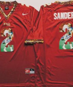 Seminoles #2 Deion Sanders Red Player Fashion Stitched NCAA Jersey