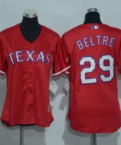 Rangers #29 Adrian Beltre Red Women's Alternate Stitched MLB Jersey