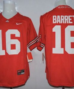 Buckeyes #16 J. T. Barrett Red Limited Stitched NCAA Jersey