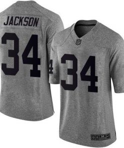 Nike Raiders #34 Bo Jackson Gray Men's Stitched NFL Limited Gridiron Gray Jersey