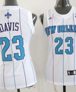 Hornets #23 Anthony Davis White Women's Home Stitched NBA Jersey