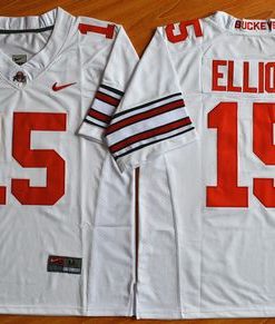 Buckeyes #15 Ezekiel Elliott White Sugar Bowl Special Event Stitched NCAA Jersey