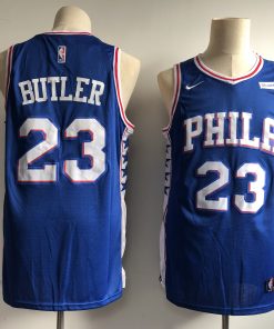 Men's Philadelphia 76ers #23 Jimmy Butler Royal Icon Edition Swingman Stitched NBA Jersey