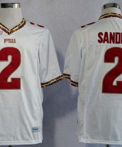 Seminoles #2 Deion Sanders White New Stitched NCAA Jersey