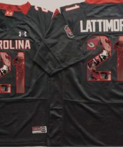 Fighting Gamecocks #21 Marcus Lattimore Black Player Fashion Stitched NCAA Jersey