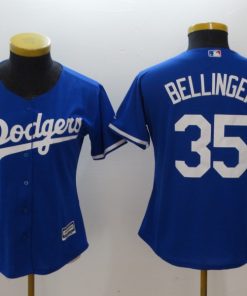 Women's Los Angeles Dodgers #35 Cody Bellinger Blue Cool Base Stitched MLB Jersey