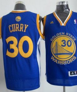 Warriors #30 Stephen Curry Blue Revolution 30 Stitched NBA Jersey
