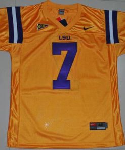 LSU Tigers #7 Tyrann Mathieu Gold Stitched NCAA Jersey