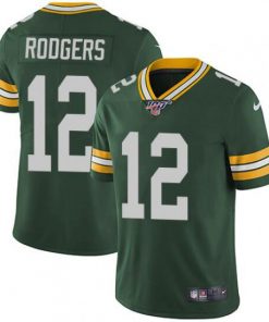 Men's Green Bay Packers #12 Aaron Rodgers Green 2019 100th Season Vapor Untouchable Limited Stitched NFL Jersey