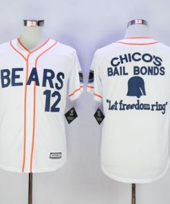 Bad News Bears Button Down #12 Tanner Boyle White Movie Stitched Baseball Jersey