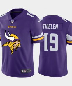 Men's Minnesota Vikings #19 Adam Thielen Purple 2020 Team Big Logo Limited Stitched NFL Jersey