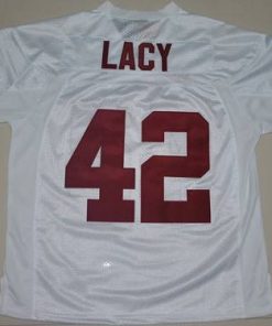 Crimson Tide #42 Eddie Lacy White Stitched NCAA Jersey