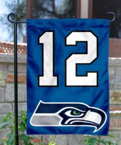 Seattle Seahawks Double-Sided Garden Flag 002 (Pls Check Description For Details)
