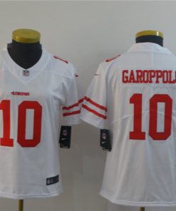 Women's NFL San Francisco 49ers #10 Jimmy Garoppolo White Vapor Untouchable Limited Stitched Jersey