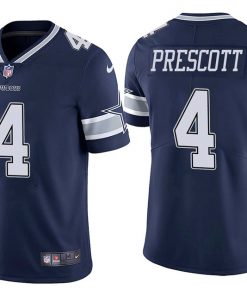 Men's Nike Dallas Cowboys #4 Dak Prescott Navy Blue Team Color Stitched NFL Vapor Untouchable Limited Jersey